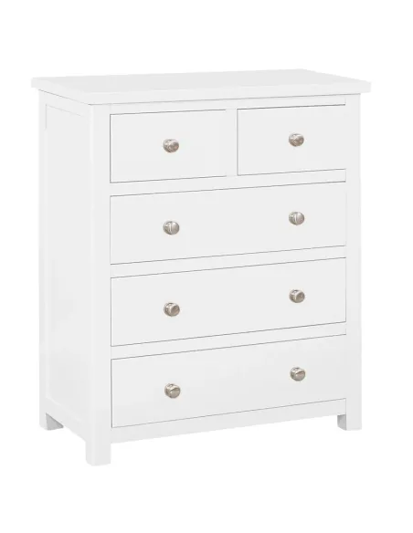Siena 3+2 Drawer Chest - White | Murphy Furniture