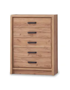 Jack 5 Drawer Tall Chest - Oak | Murphy Furniture