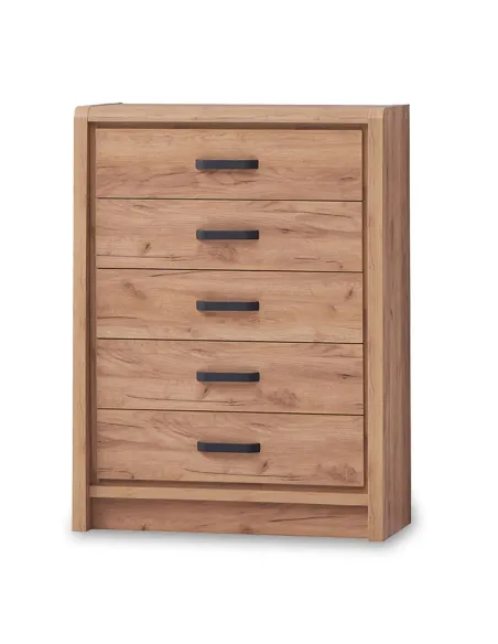 Jack 5 Drawer Tall Chest - Oak | Murphy Furniture