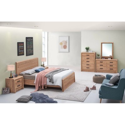 Jack 5 Drawer Tall Chest - Oak | Murphy Furniture