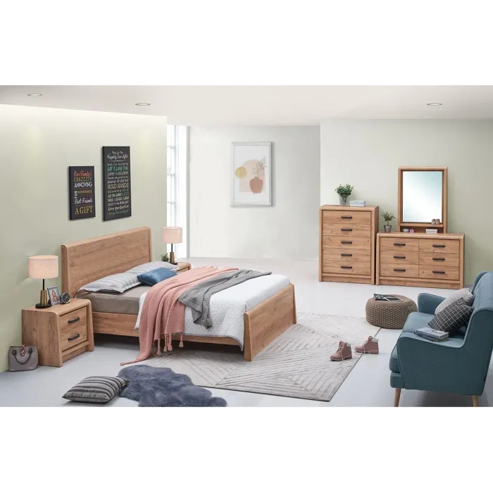 Jack 5 Drawer Tall Chest - Oak | Murphy Furniture