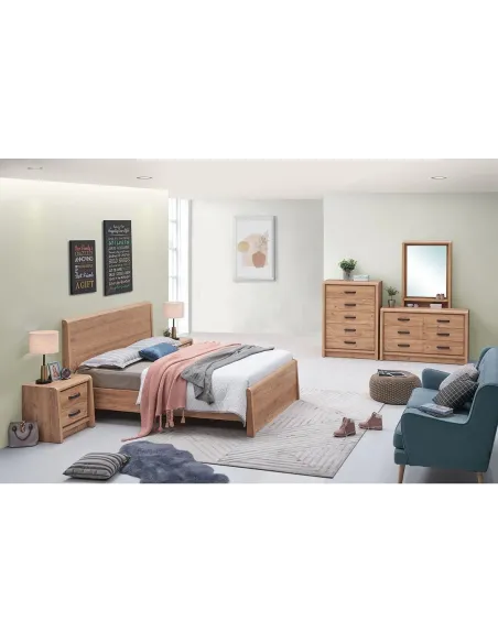 Jack 5 Drawer Tall Chest - Oak | Murphy Furniture