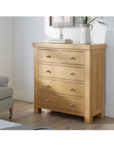 Gia 2+3 Drawer Chest - Oak | Murphy Furniture