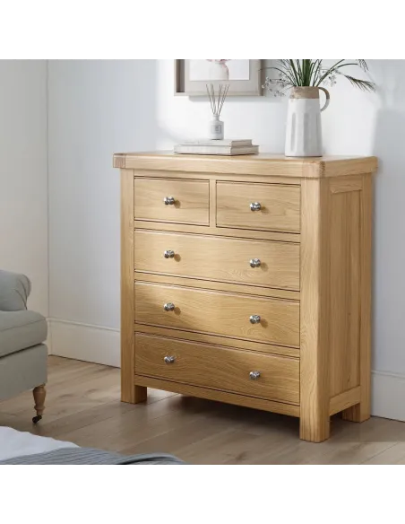 Gia 2+3 Drawer Chest - Oak | Murphy Furniture
