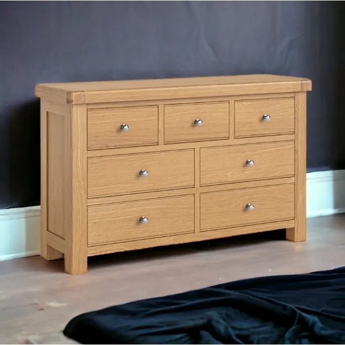 Gia 3+4 Drawer Chest - Oak | Murphy Furniture