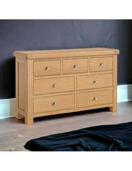 Gia 3+4 Drawer Chest - Oak | Murphy Furniture