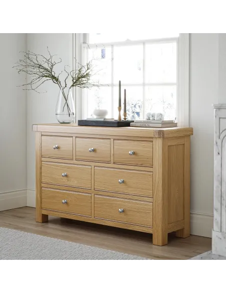 Gia 3+4 Drawer Chest - Oak | Murphy Furniture