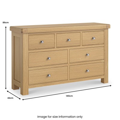 Gia 3+4 Drawer Chest - Oak | Murphy Furniture