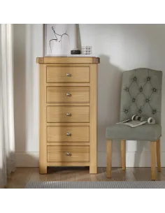 Gia Tall Boy Chest - Oak | Murphy Furniture