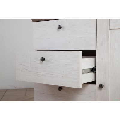 Capri 1 Door 4 Drawer Chest - Pine/Oak | Murphy Furniture