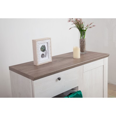 Capri 1 Door 4 Drawer Chest - Pine/Oak | Murphy Furniture