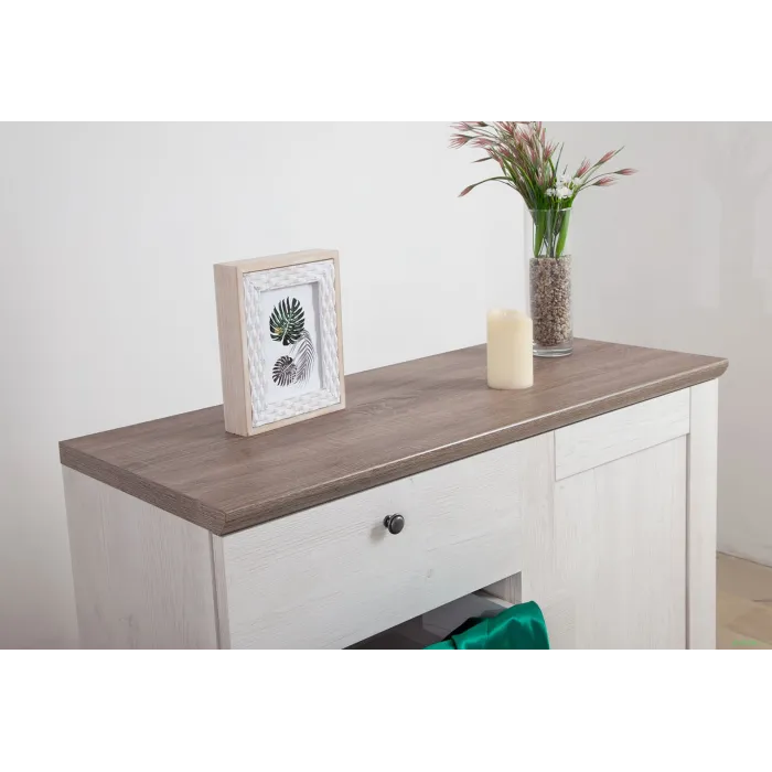 Capri 1 Door 4 Drawer Chest - Pine/Oak | Murphy Furniture