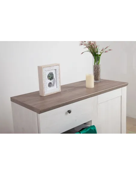 Capri 1 Door 4 Drawer Chest - Pine/Oak | Murphy Furniture