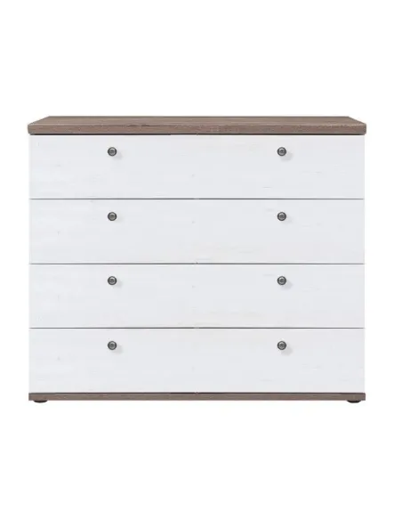 Capri 4 Drawer Chest - Pine/Oak | Murphy Furniture
