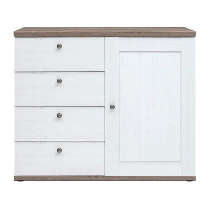 Capri 1 Door 4 Drawer Chest - Pine/Oak | Murphy Furniture