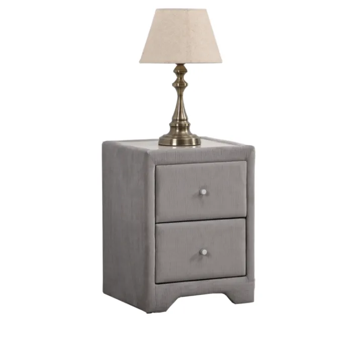 Kilkenny Bedside Locker - Silver | Murphy Furniture