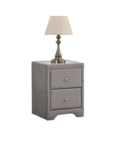 Kilkenny Bedside Locker - Silver | Murphy Furniture