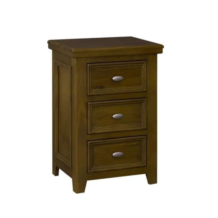 London 3 Drawer Bedside Locker - Dark Wo | Murphy Furniture