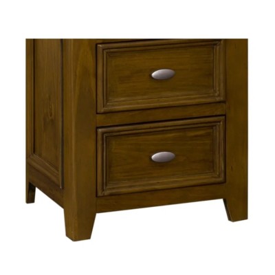 London 3 Drawer Bedside Locker - Dark Wo | Murphy Furniture