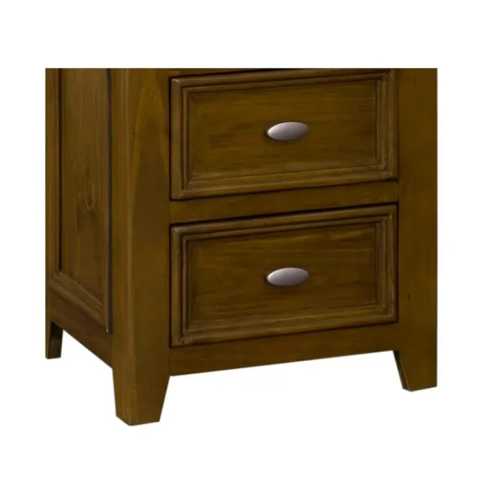 London 3 Drawer Bedside Locker - Dark Wo | Murphy Furniture