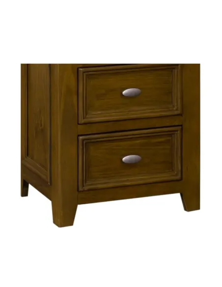 London 3 Drawer Bedside Locker - Dark Wo | Murphy Furniture