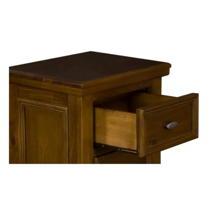 London 3 Drawer Bedside Locker - Dark Wo | Murphy Furniture