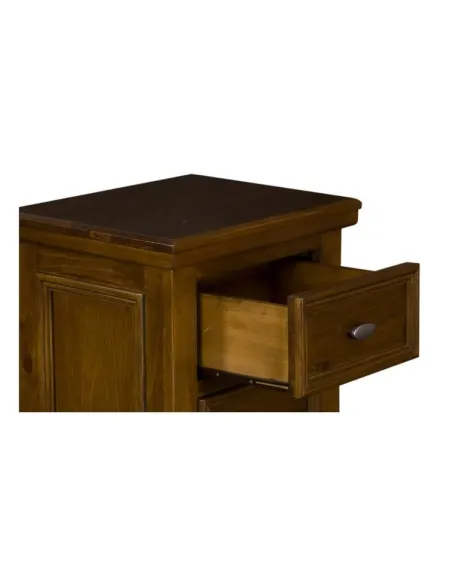 London 3 Drawer Bedside Locker - Dark Wo | Murphy Furniture