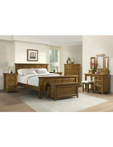 London 3 Drawer Bedside Locker - Dark Wo | Murphy Furniture
