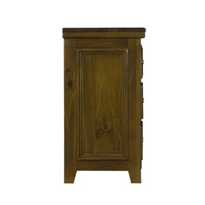 London 3 Drawer Bedside Locker - Dark Wo | Murphy Furniture