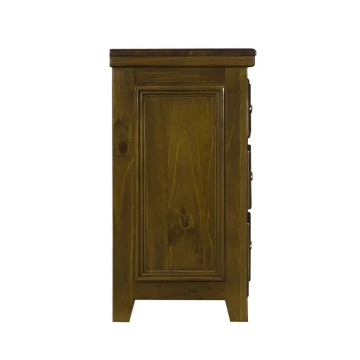 London 3 Drawer Bedside Locker - Dark Wo | Murphy Furniture