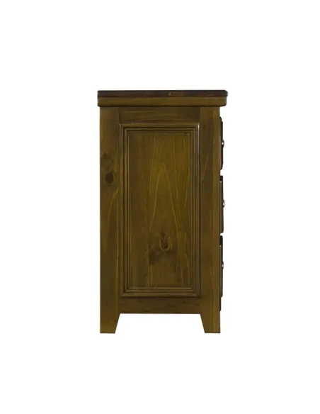 London 3 Drawer Bedside Locker - Dark Wo | Murphy Furniture