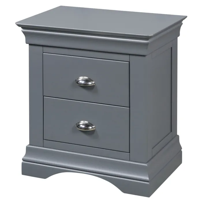 Daniella 2 Drawer Bedside Locker - Dark | Murphy Furniture