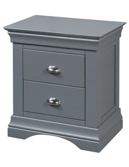 Daniella 2 Drawer Bedside Locker - Dark | Murphy Furniture