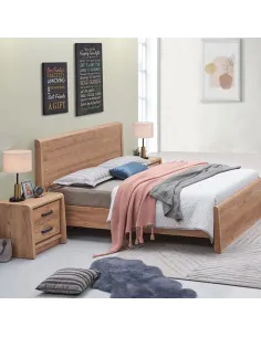 Jack 2 Drawer Bedside Locker - Oak | Murphy Furniture 2