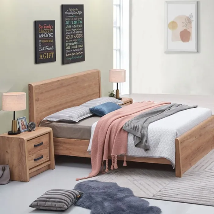 Jack 2 Drawer Bedside Locker - Oak | Murphy Furniture