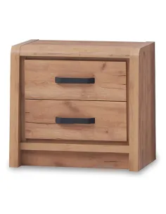 Jack 2 Drawer Bedside Locker - Oak | Murphy Furniture