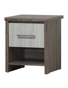 Lucy 1 Drawer Bedside Locker - Sonoma/Gr | Murphy Furniture