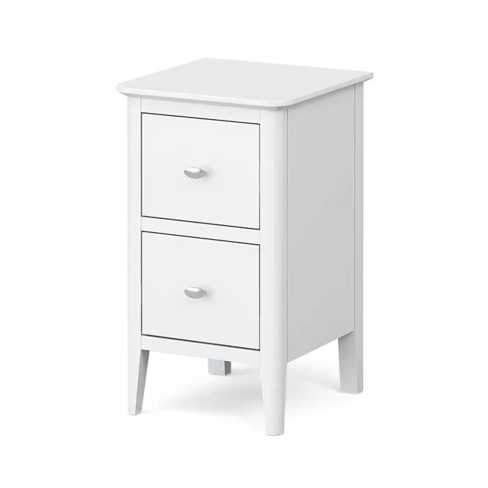 Ferndale Narrow Bedside Locker - White | Murphy Furniture