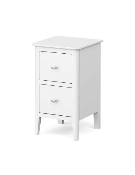 Ferndale Narrow Bedside Locker - White | Murphy Furniture