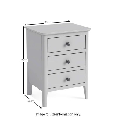 Marcus Bedside Locker - Grey | Murphy Furniture