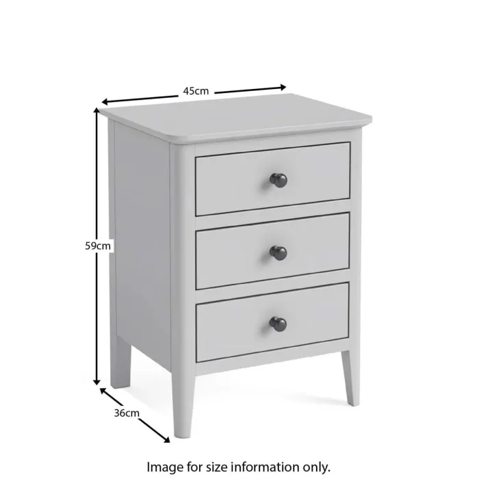 Marcus Bedside Locker - Grey | Murphy Furniture