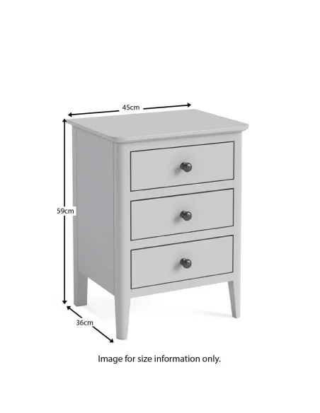 Marcus Bedside Locker - Grey | Murphy Furniture
