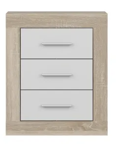 Camille Bedside Locker - Sonoma Oak/White | Murphy Furniture