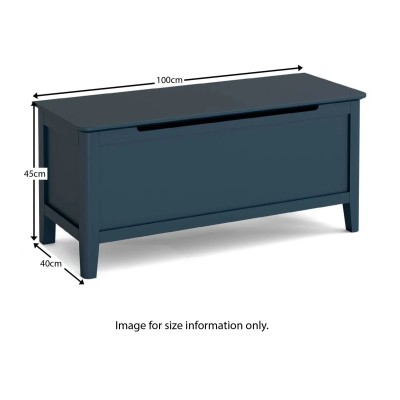 Olive Blanket Box - Blue | Murphy Furniture