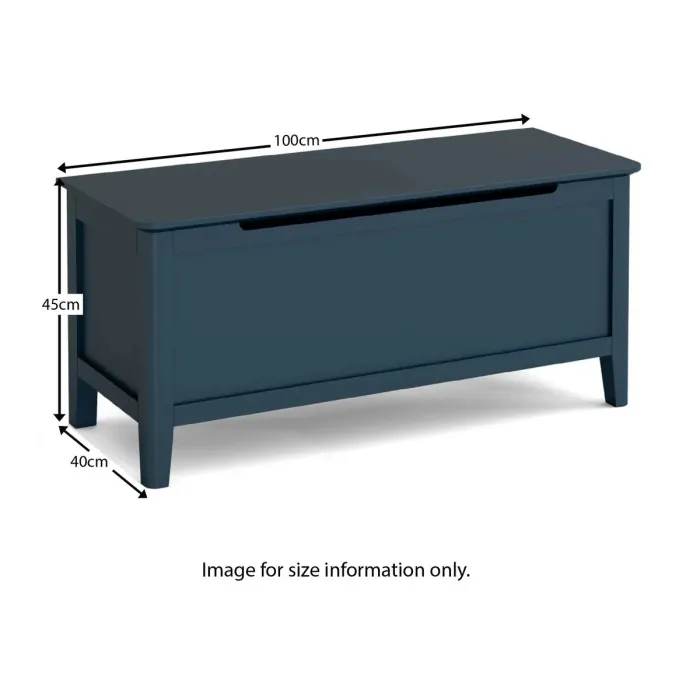 Olive Blanket Box - Blue | Murphy Furniture