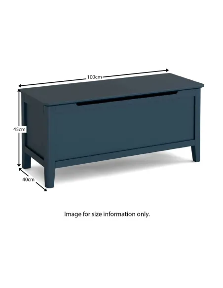 Olive Blanket Box - Blue | Murphy Furniture