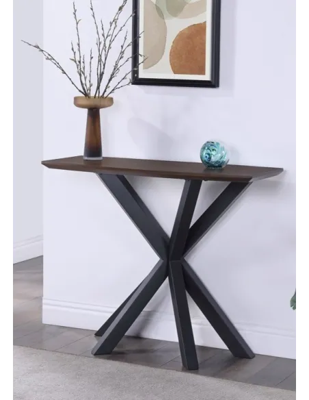 Nevada Curved Console Table - Mindi Wood | Murphy Furniture