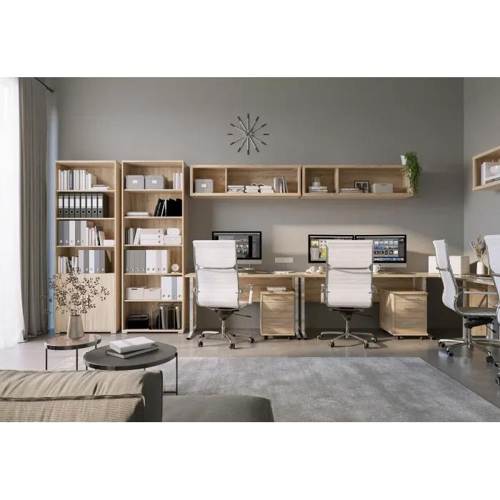 Office Line 1.4m Desk - Sonoma Oak | Murphy Furniture
