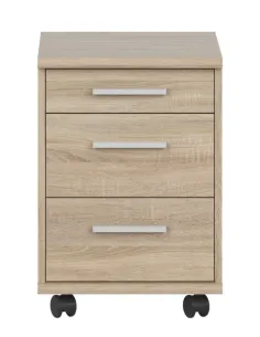 Office Line 3 Drawer Locker - Sonoma Oak | Murphy Furniture
