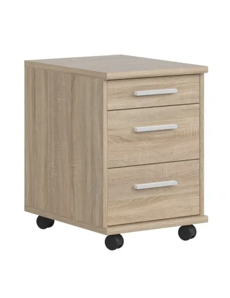 Office Line 3 Drawer Locker - Sonoma Oak | Murphy Furniture